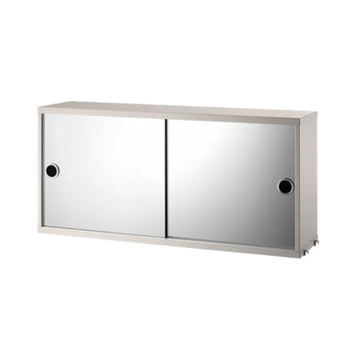 String Furniture String Cabinet with Mirror Doors