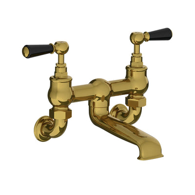 Lefroy Brooks Classic Wall Mounted Bath Bridge Filler with Lever Handles BL1151