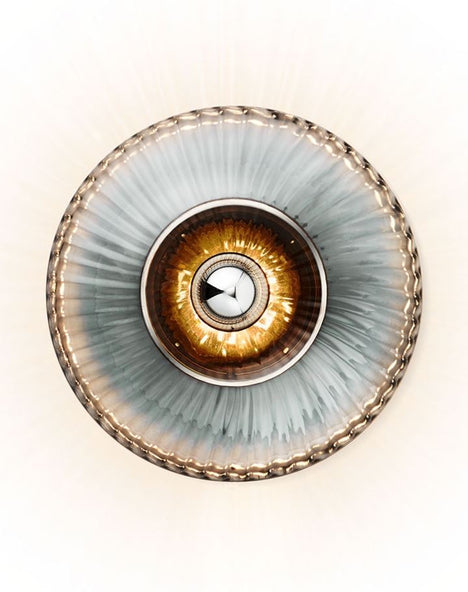 Ex-Display (Wimbledon Store)  New wave optic wall light - Large / Smoke