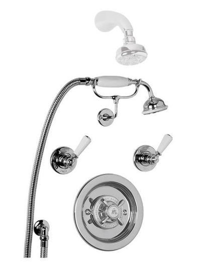 Lefroy Brooks GD8803 Godolphin Archipelago Thermostatic Shower Valve, Flow Controls, Classic Shower Handset and Kit
