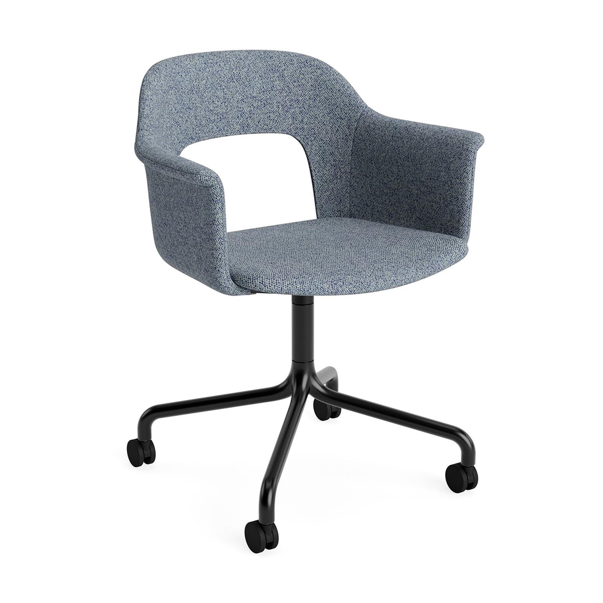 HAY Layout Armchair 264 with 4 Star Arc Swivel Wheel Base