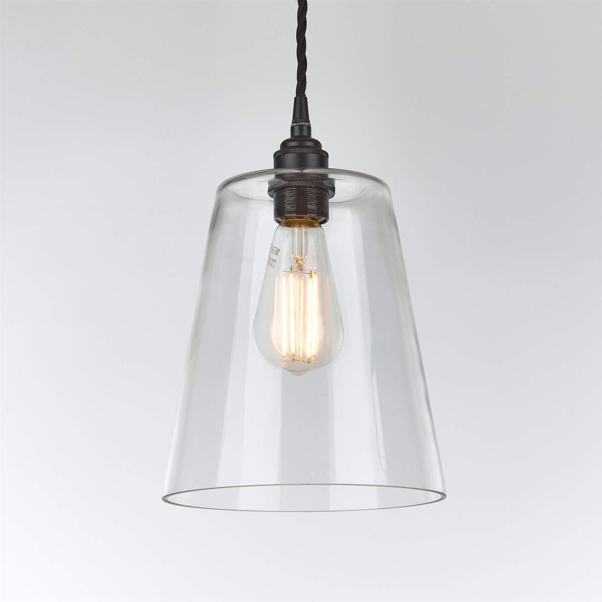Old School Electric Tapered Blown Pendant Light