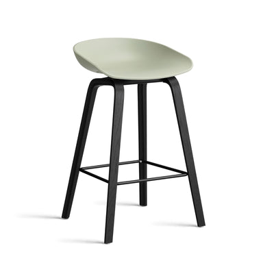 HAY About a Stool 32 Standard Gliders Breakfast Bar Stool, Black Footrest