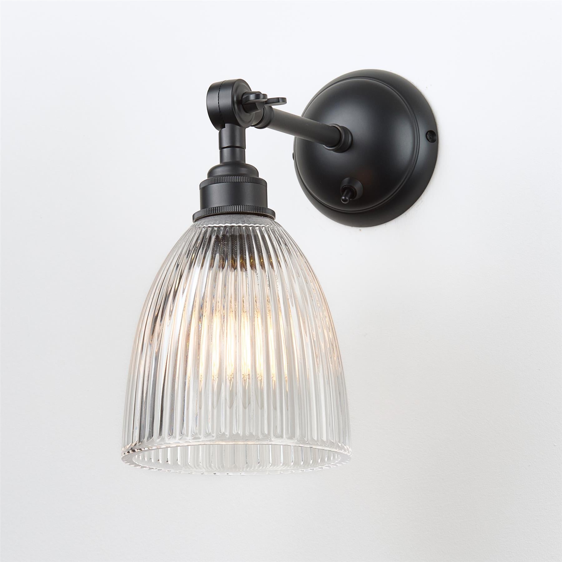 Old School Electric Elongated Prismatic Wall Light - Adjustable Arm