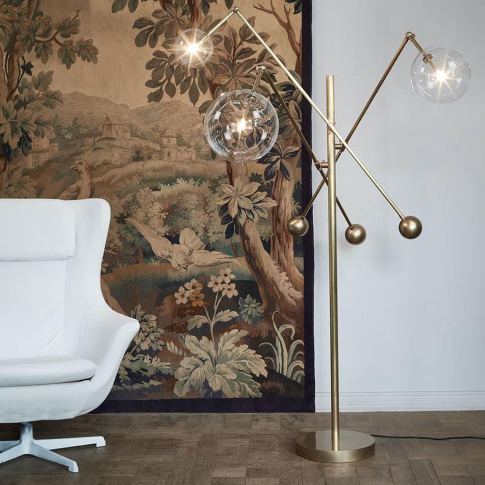 Brass Milan Floor Lamp