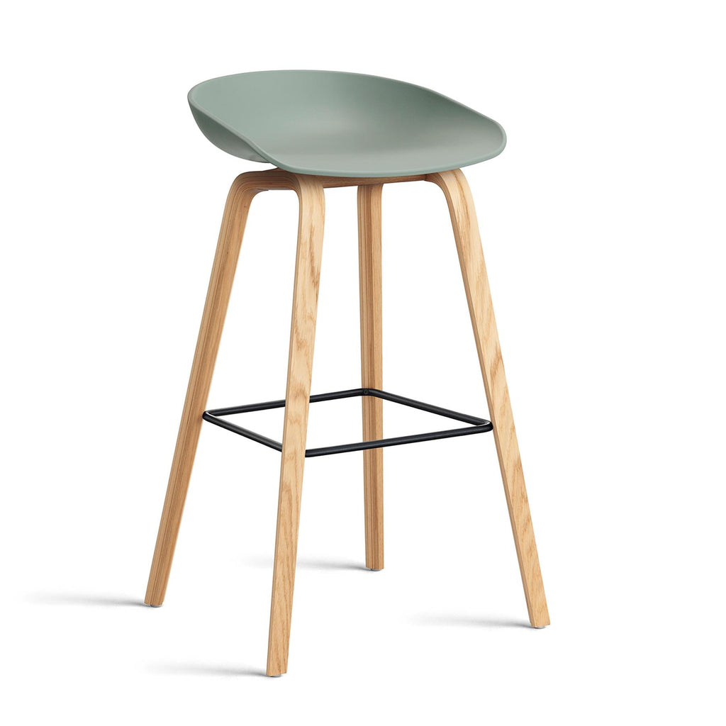 HAY About a Stool 32 Standard Gliders Bar Stool, Black Footrest