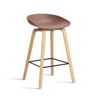 HAY About a Stool 32 Standard Gliders Breakfast Bar Stool, Black Footrest