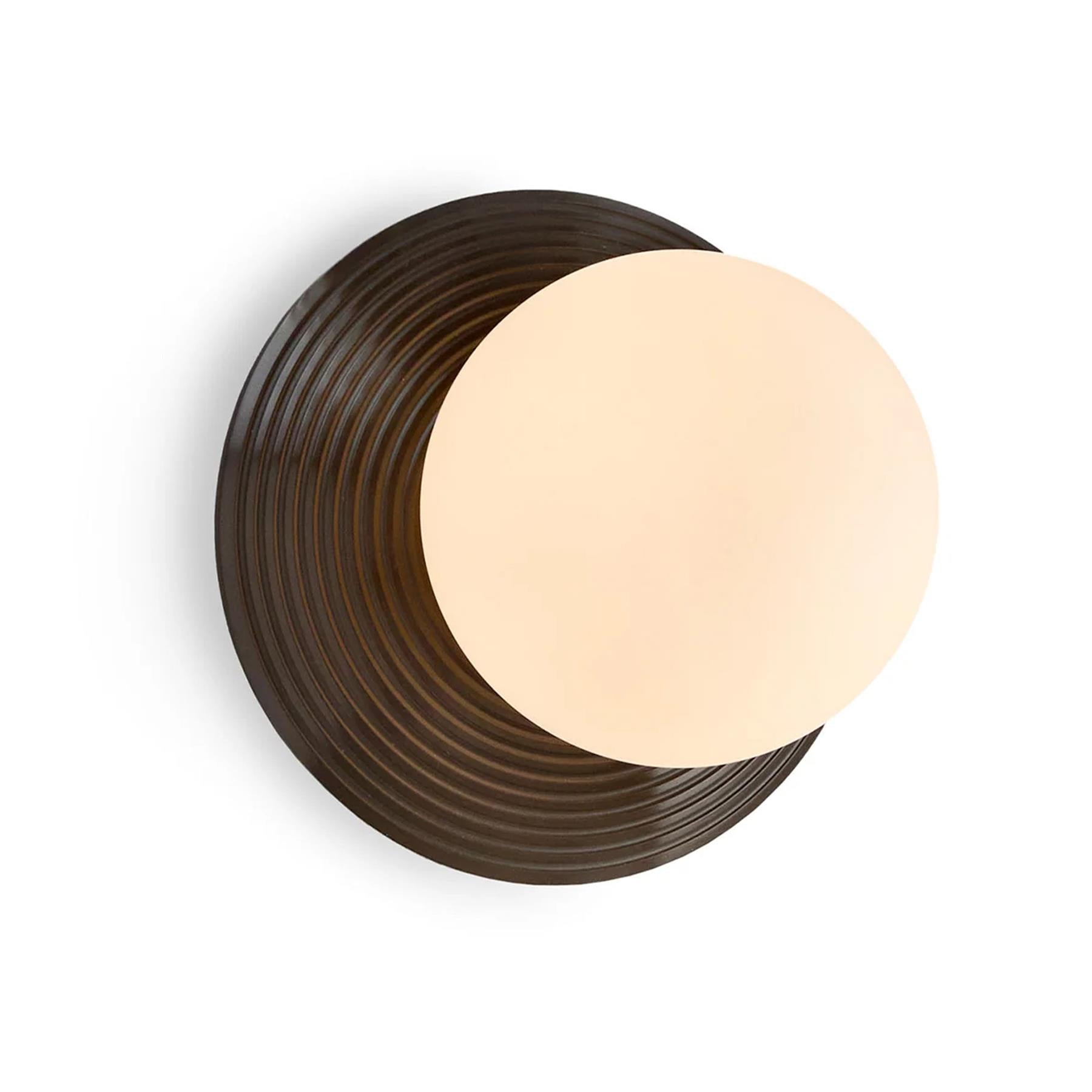 J. Adams Orbit Brass Wall Light
