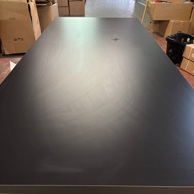 B-Stock Vitra EM Dining Table with HPL Top - Asphalt, Gris Vermeer Base, 200cm Length