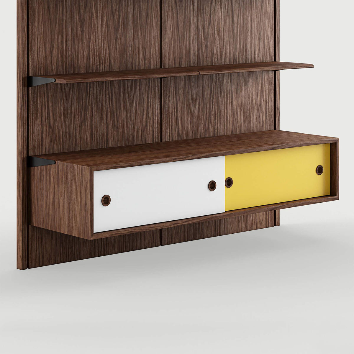Finn Juhl Large Cabinet with Sliding Door for Panel System