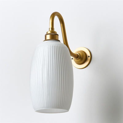 Old School Electric Gillespie Wall Light : Swan Arm : Bathroom Version