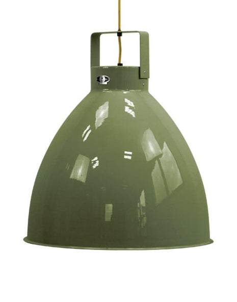 Outlet Jielde Augustin Pendant Light - Extra Large, Olive, Gloss, Silver