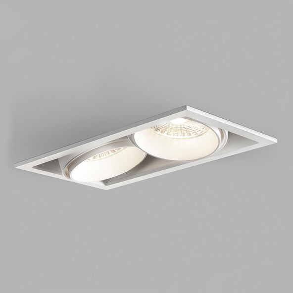 Outlet Light Point Ghost Recessed Ceiling Light - Double - Small, White