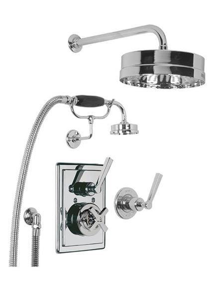 Lefroy Brooks MK8716 Mackintosh Concealed Thermostatic Shower Valve with 8 inch Rose and Arm, Shower Handset and Kit