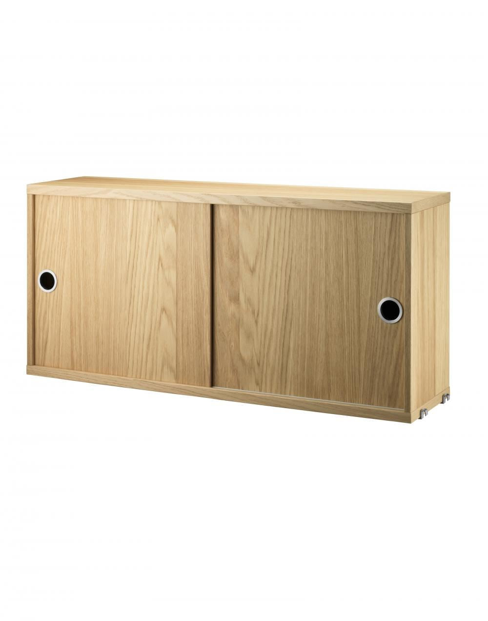 String Furniture String Cabinet with Sliding Doors
