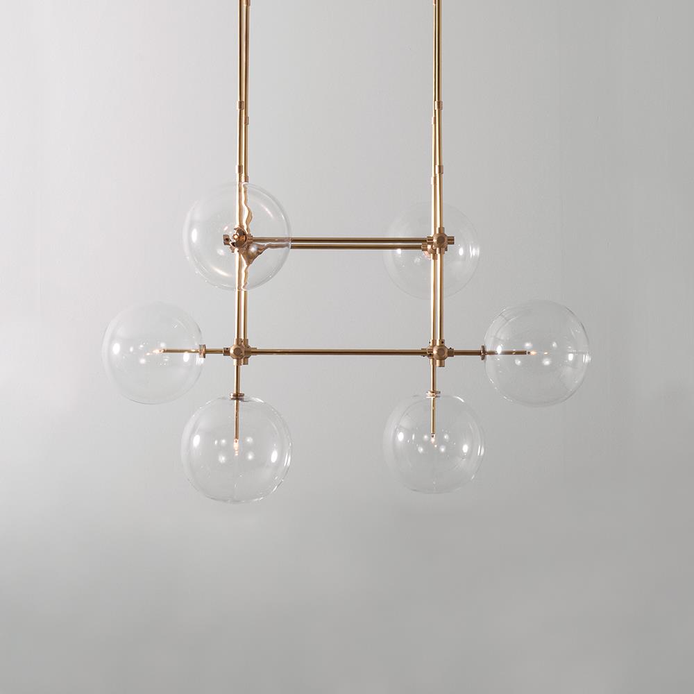 Brass Soap 6 DT Chandelier