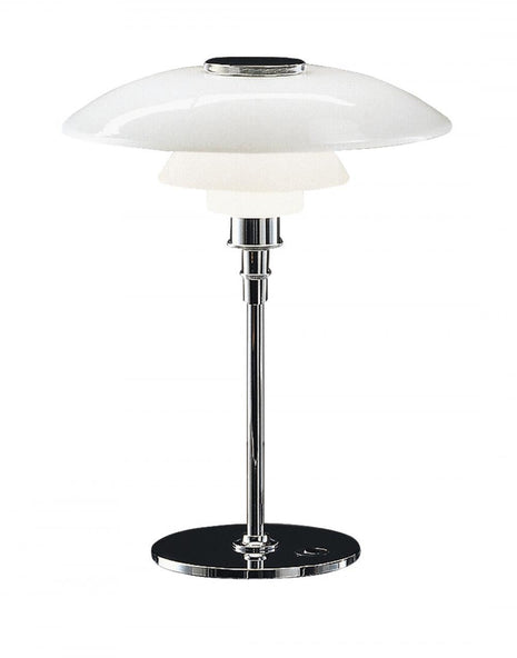 Louis Poulsen PH 4 1/2 Glass Table Lamp - Chrome Plated
