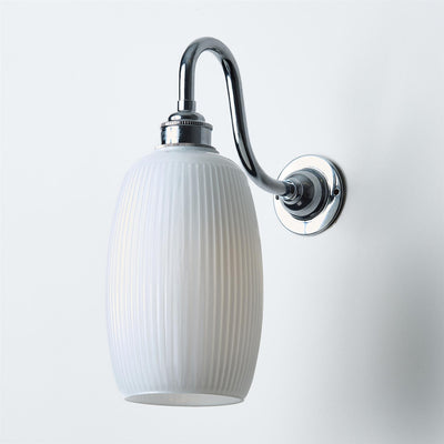 Old School Electric Gillespie Wall Light : Swan Arm : Bathroom Version