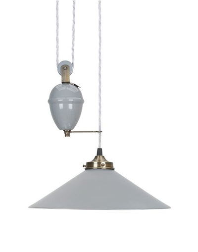 Outlet French Ceramic Rise and Fall Pendant - Dark Grey