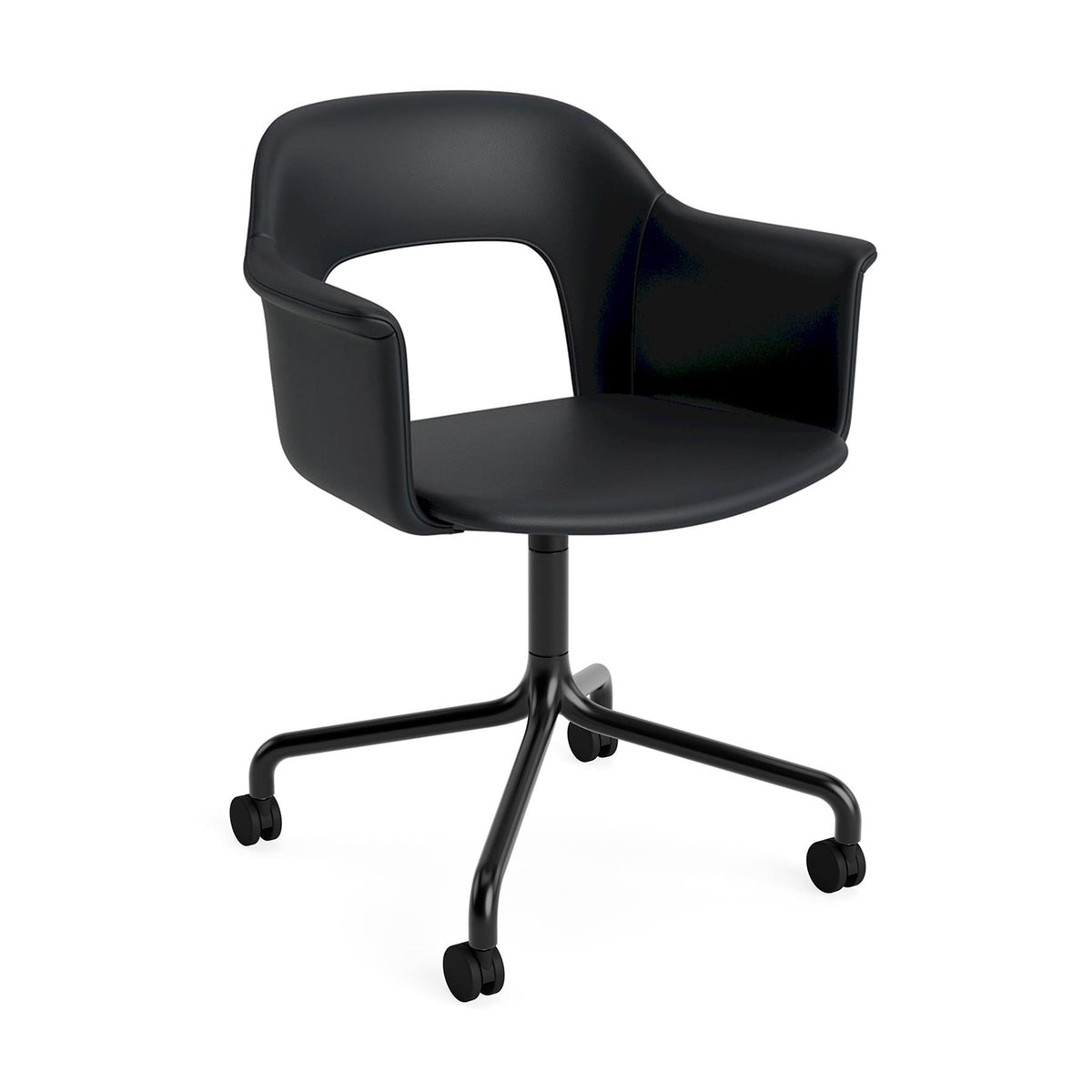 HAY Layout Armchair 264 with 4 Star Arc Swivel Wheel Base