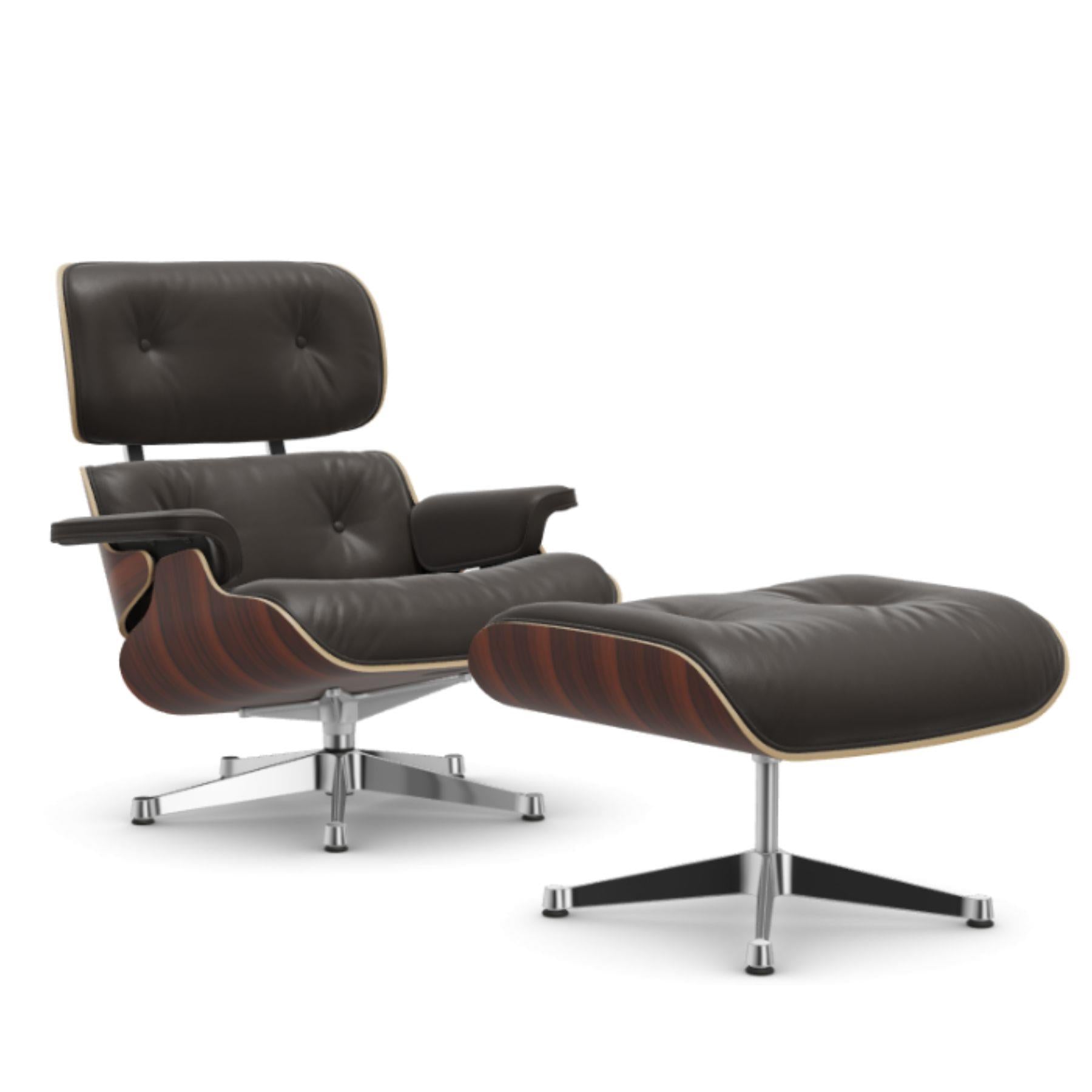 Vitra Eames Contemporary Lounge Chair and Footstool in Santos Palisander