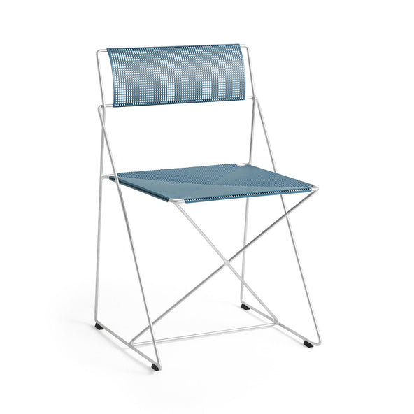 Outlet HAY X-Line Outdoor Chair - Blue with Galvanised Frame