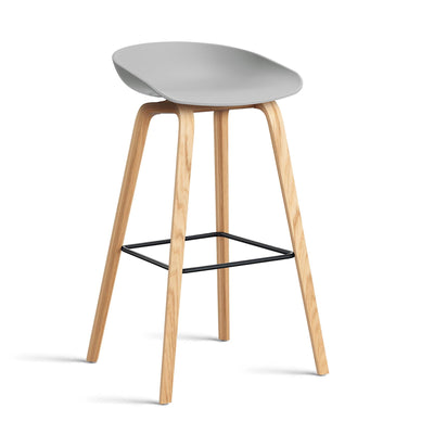 HAY About a Stool 32 Standard Gliders Bar Stool, Black Footrest