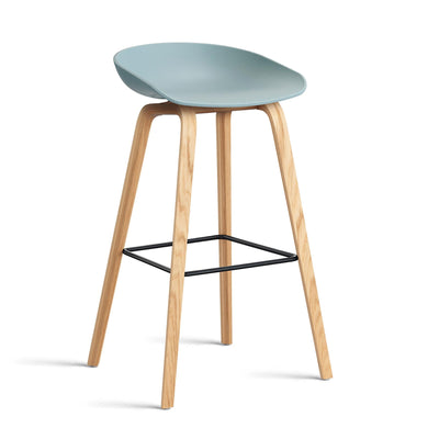 HAY About a Stool 32 Standard Gliders Bar Stool, Black Footrest