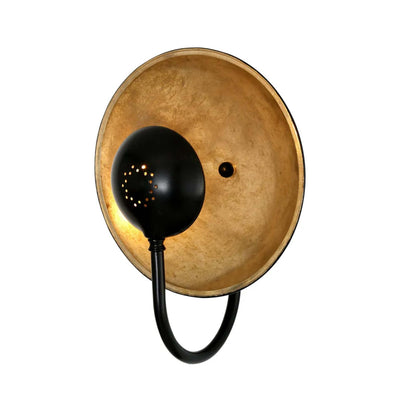 Outlet Orebro Wall Light - Matt Black and Antique Brass