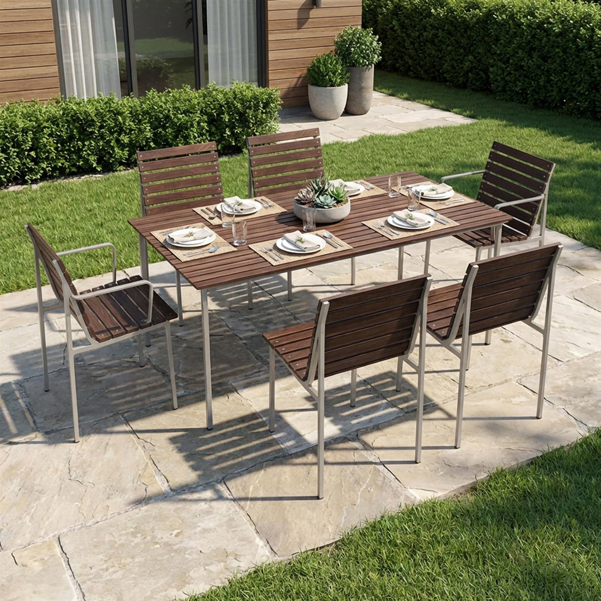 HAY Traverse Garden Dining Set - Large - Curated by Holloways of Ludlow