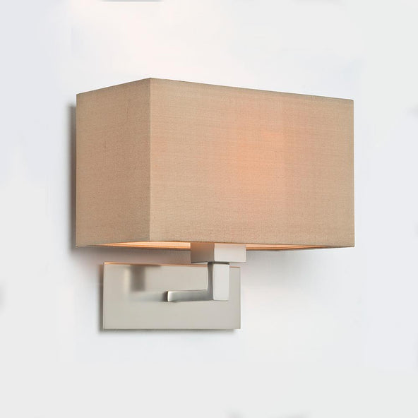 Outlet Park Lane Grande Wall Light - Matt Nickel, white shade