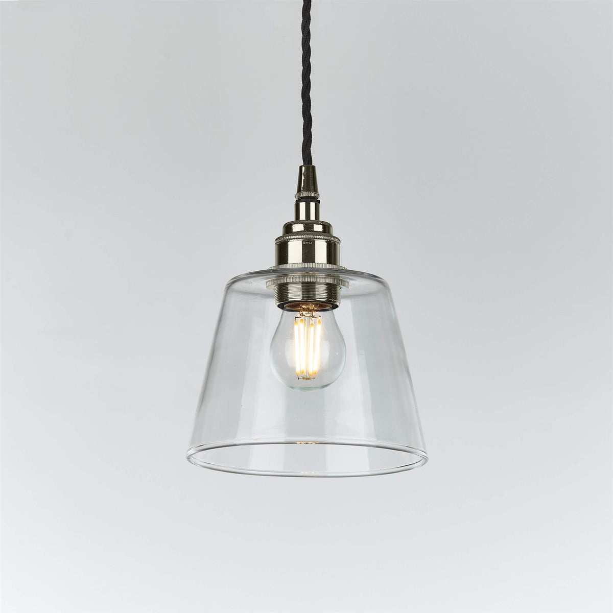 Old School Electric Tapered Blown Pendant Light