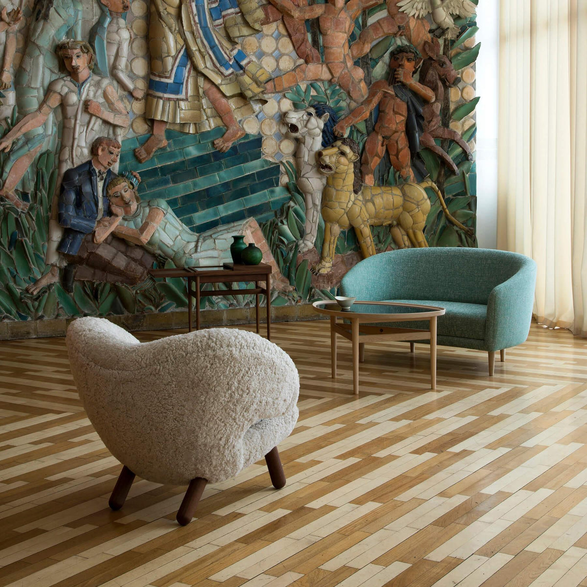 Finn Juhl The Little Mother 2 Seater Sofa in Walnut