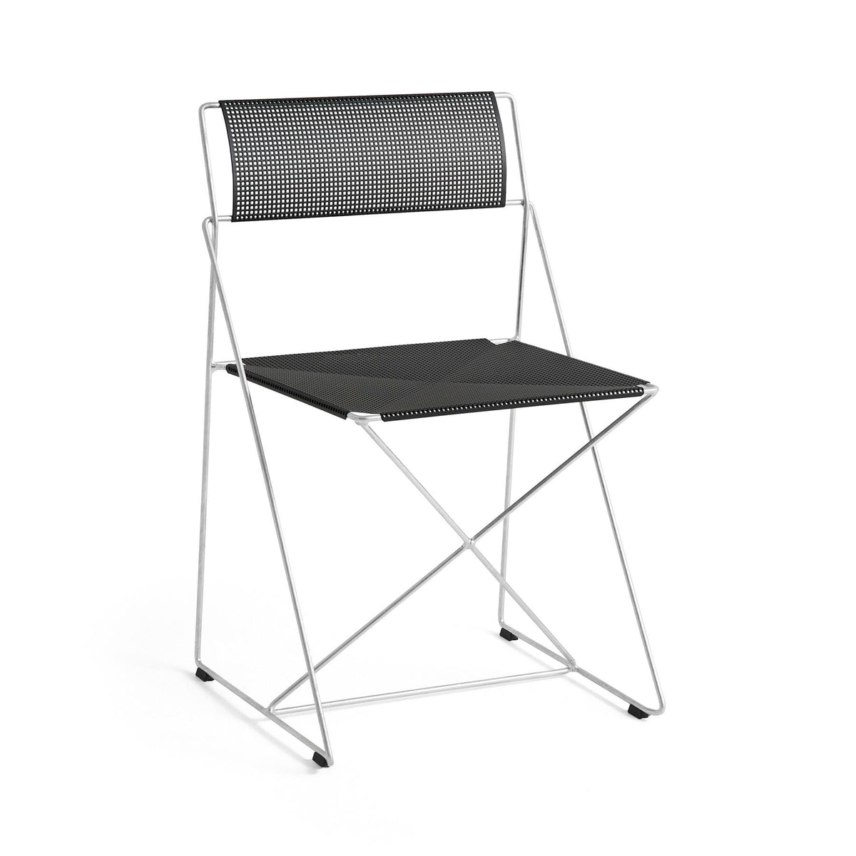 Outlet HAY X-Line Outdoor Chair - Black with Galvanised Frame
