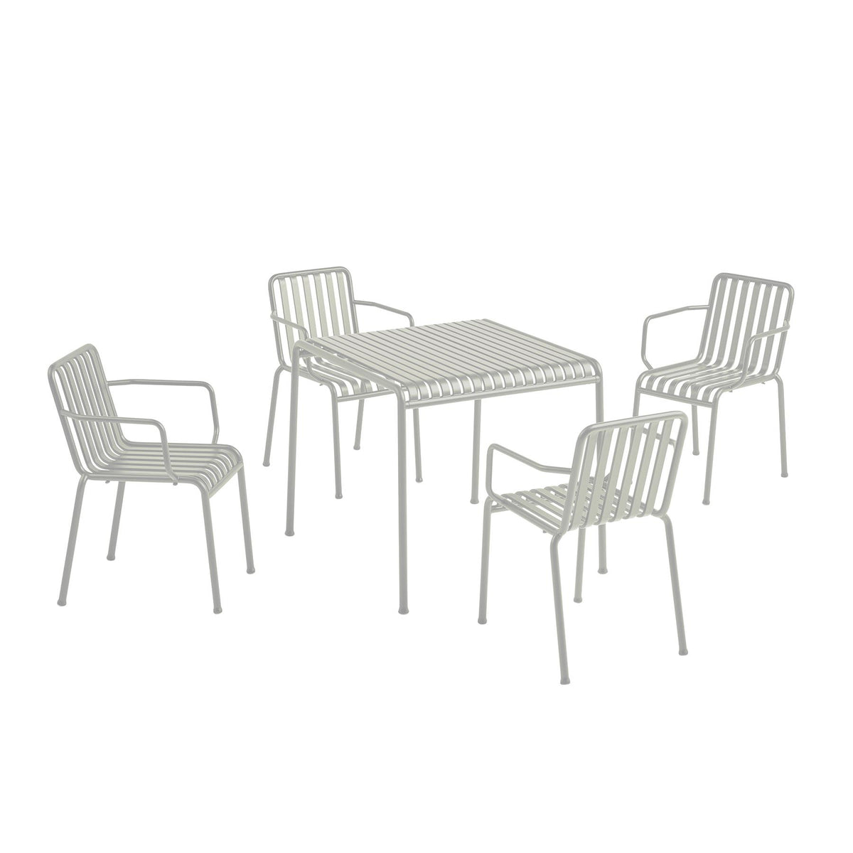 HAY Palissade Garden Dining Set - Chairs with Arms - Curated by Holloways of Ludlow