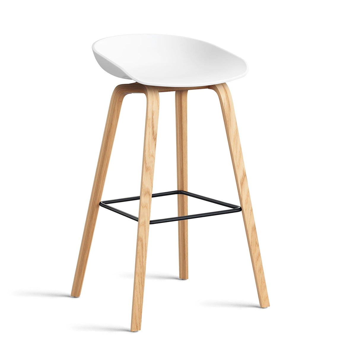 HAY About a Stool 32 Standard Gliders Bar Stool, Black Footrest