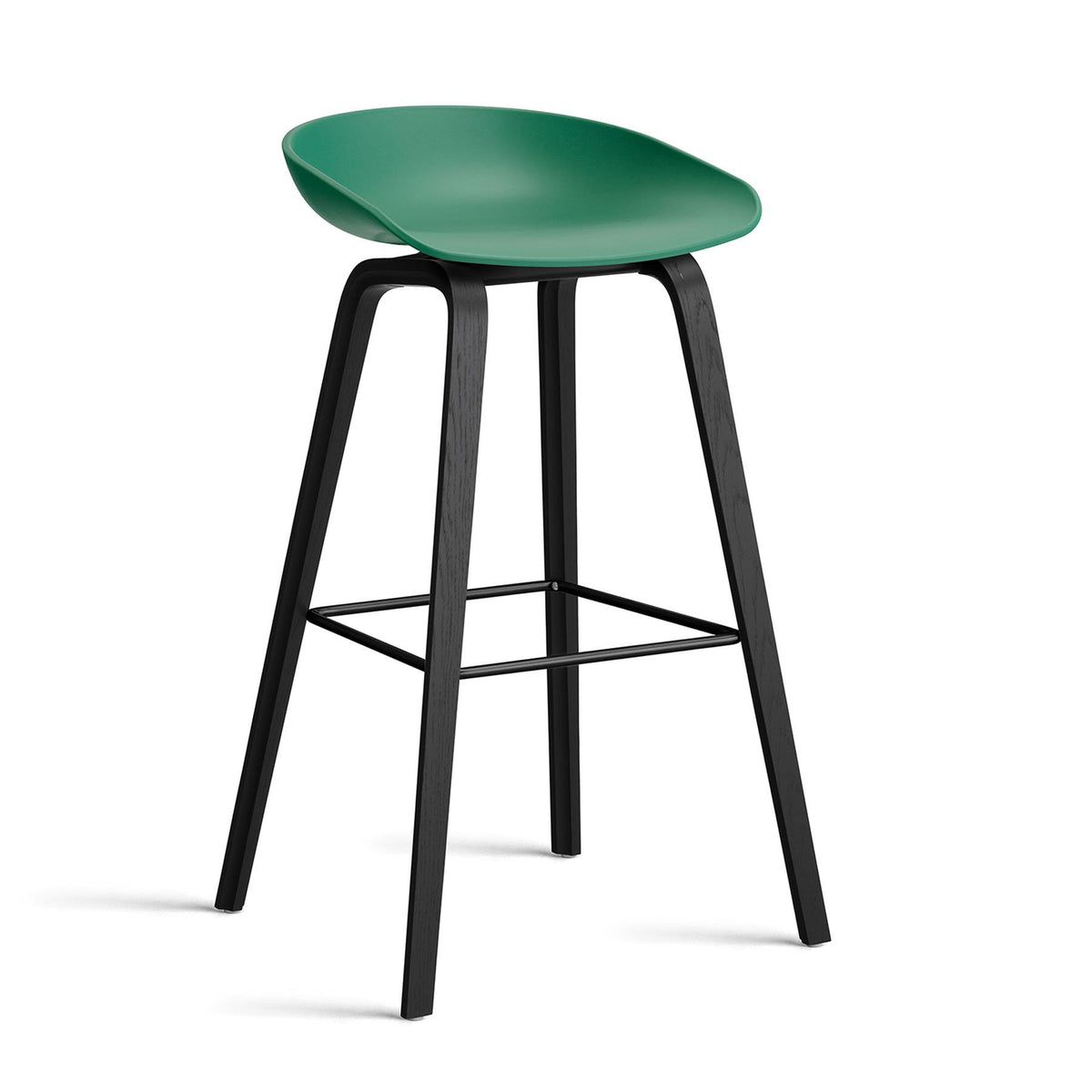 HAY About a Stool 32 Standard Gliders Bar Stool, Black Footrest