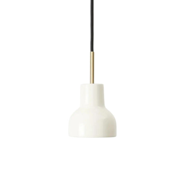 Outlet Made by Hand Porcelight Pendant Light: Brass Fittings