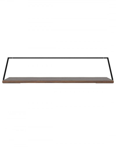 Outlet: Audo Copenhagen Rail Desk - Black Steel with Dark Stained Oak