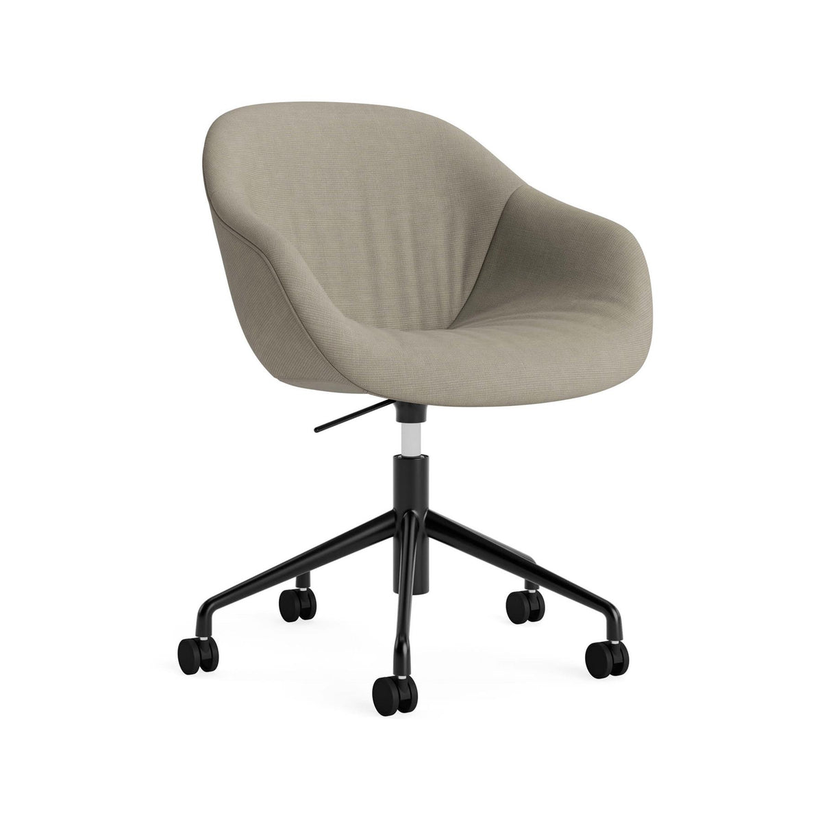 HAY AAC 253 Chair, Soft Upholstery - 5 Star Swivel Base, Gas Lift and Wheels