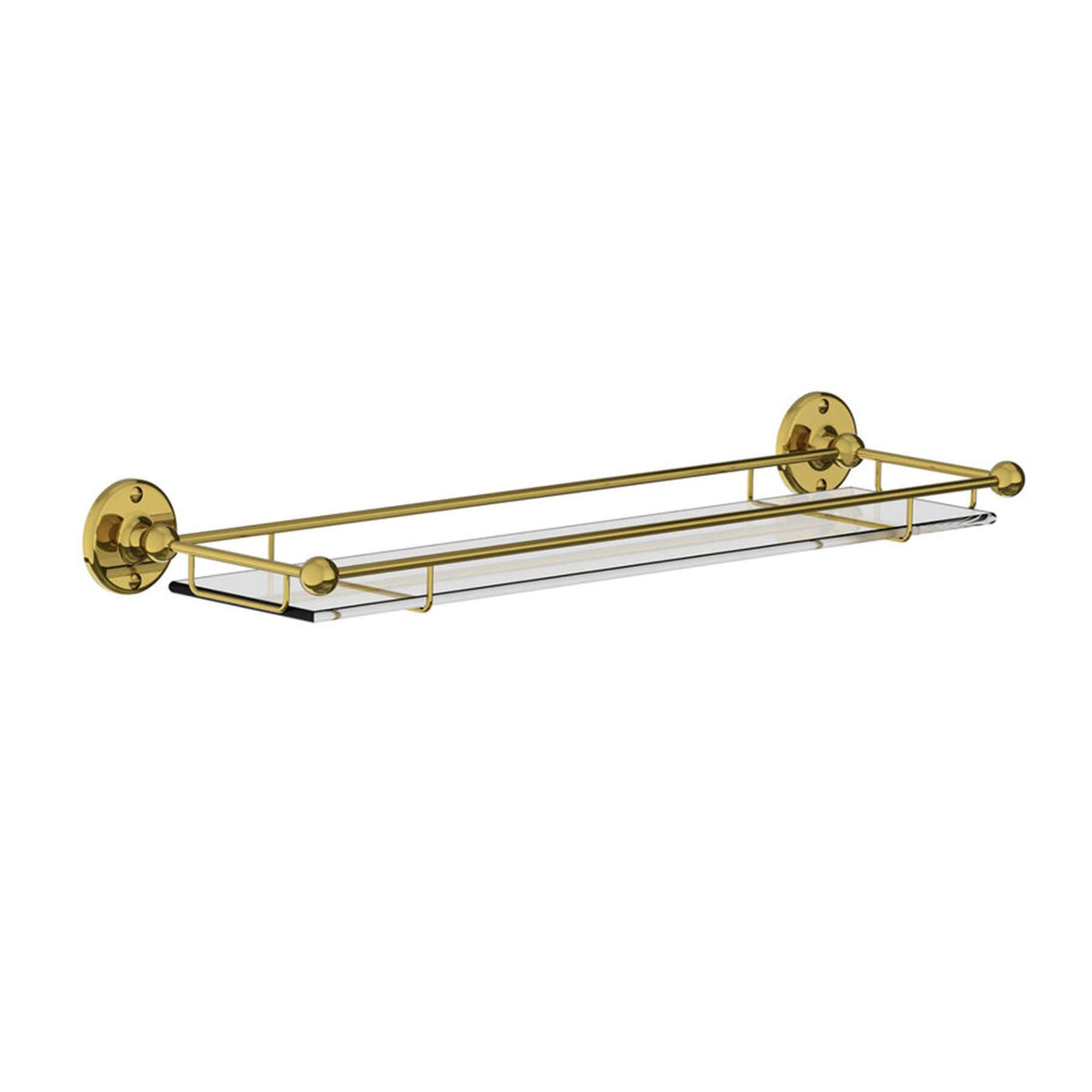 Lefroy Brooks Edwardian Glass Shelf with Rail LB4936