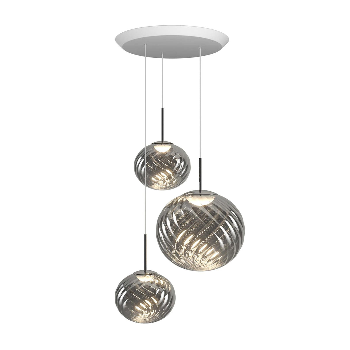 Tom Dixon Whirl Trio Round Cluster Pendant Light