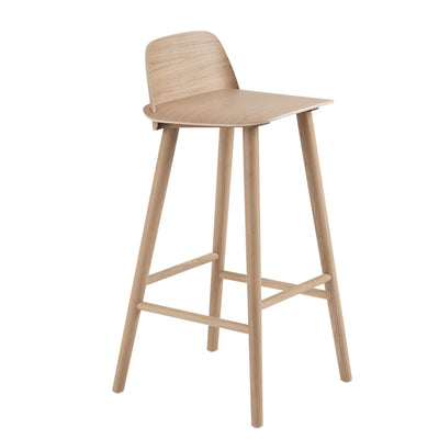 Ex-Display Nerd Bar Stool - Oak, seat height: 75cm