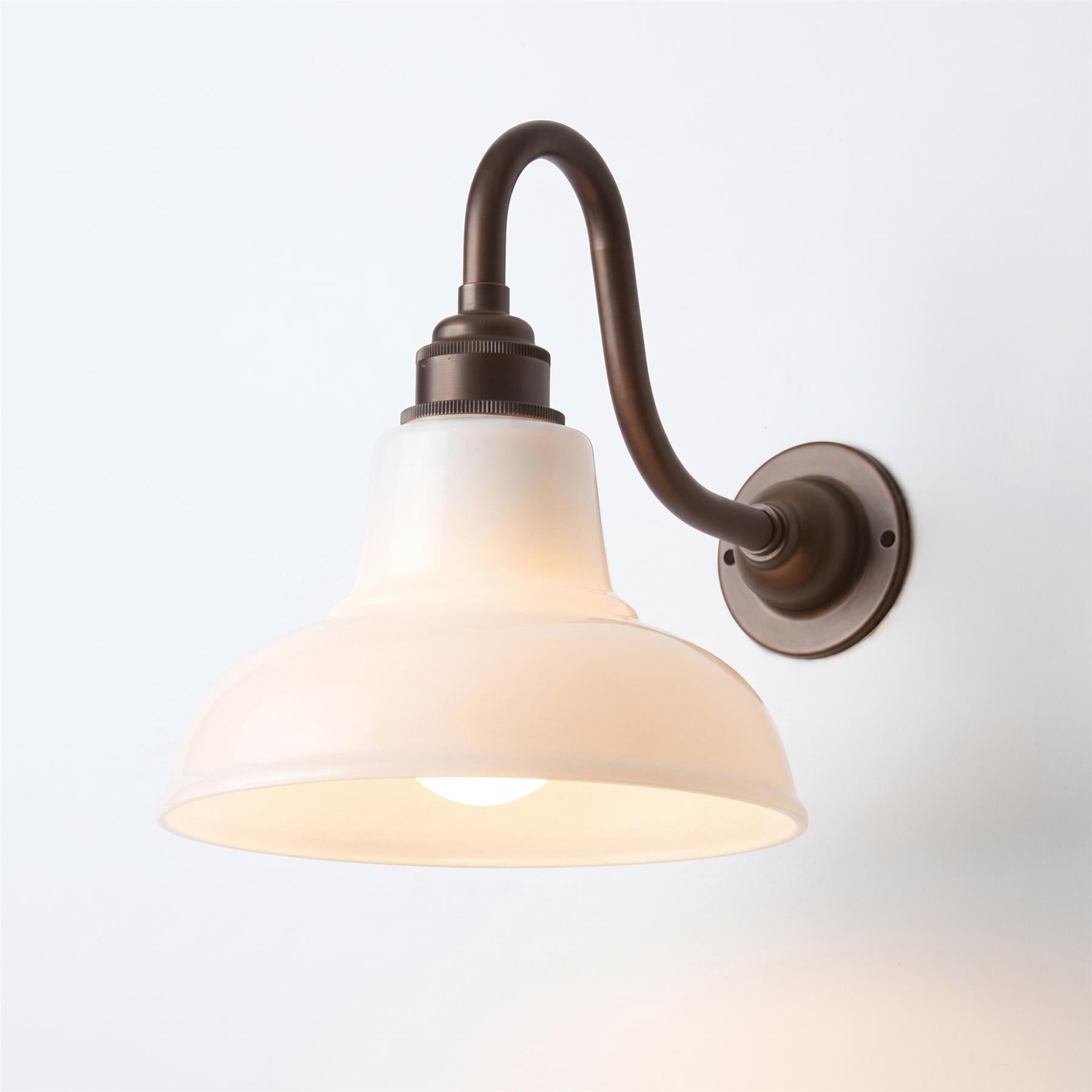 Old School Electric Mini Factory Wall Light Bathroom Version : Swan Arm