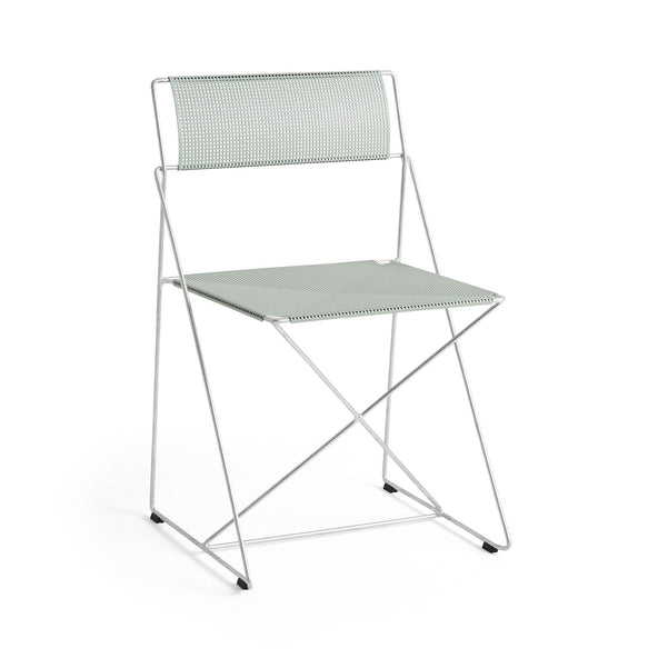 Outlet HAY X-Line Outdoor Chair - Pale Linden with Galvanised Frame