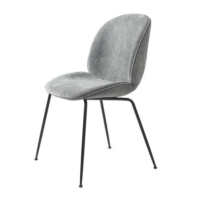 Outlet GUBI Beetle Upholstered Chair - Belsuede 012 with Black Legs
