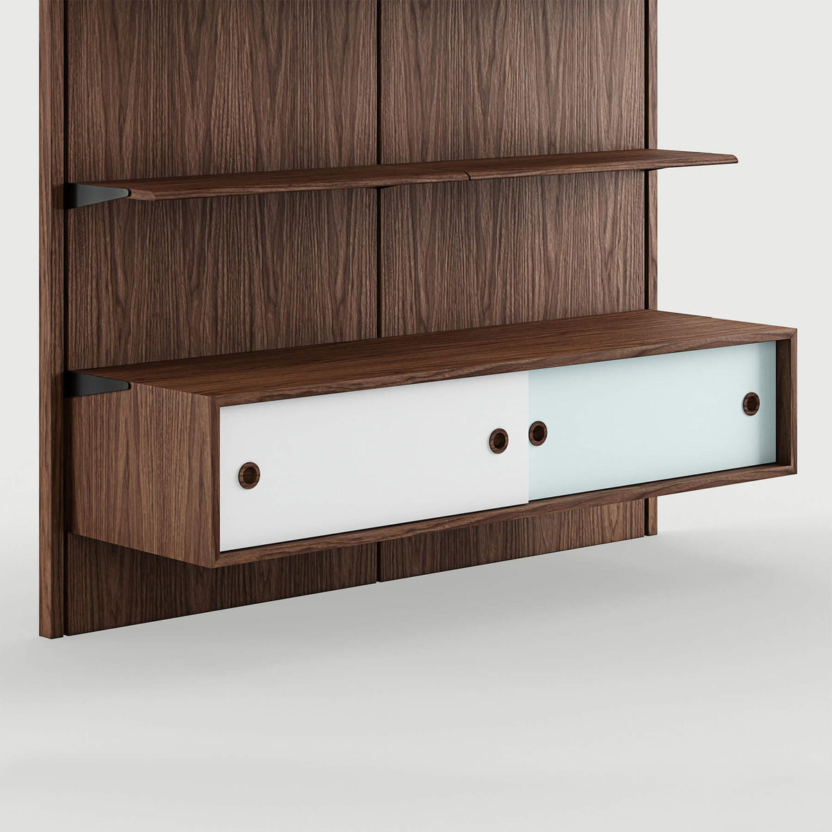 Finn Juhl Large Cabinet with Sliding Door for Panel System