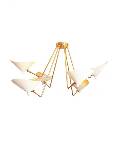 Outlet Gong Dino 6 Arm Ceiling Light - White