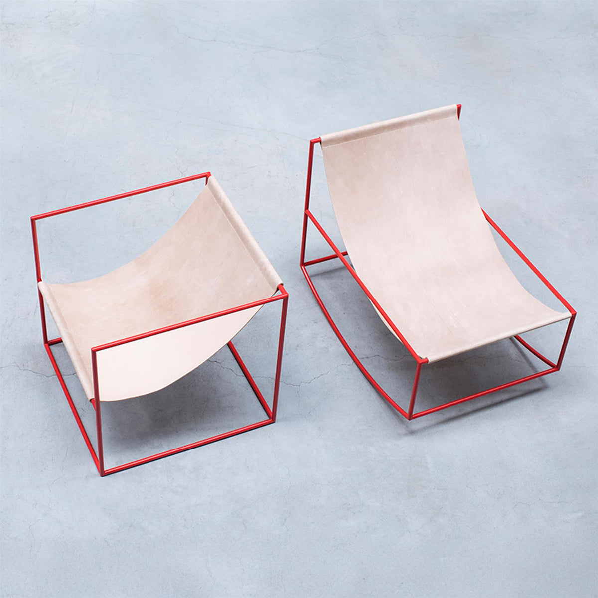 Valerie Objects Rocking Chair with Leather Seat