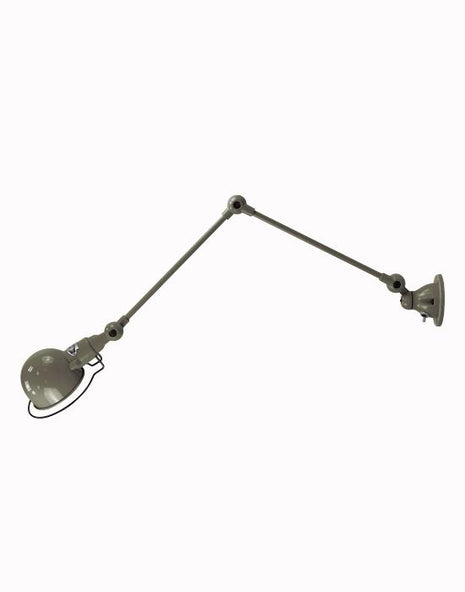 B-Stock Jielde Signal Two Arm Adjustable Wall Light - Khaki, Gloss, Plug, Switch And Cable